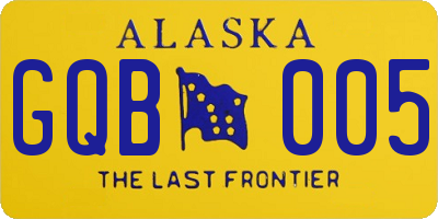 AK license plate GQB005