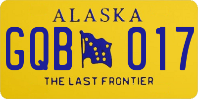 AK license plate GQB017