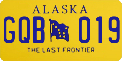 AK license plate GQB019