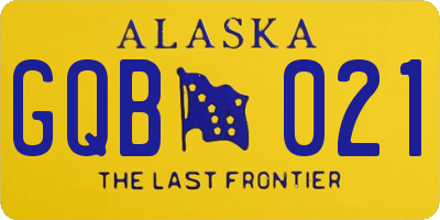 AK license plate GQB021