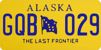 AK license plate GQB029