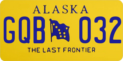 AK license plate GQB032