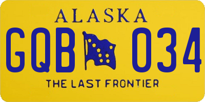 AK license plate GQB034