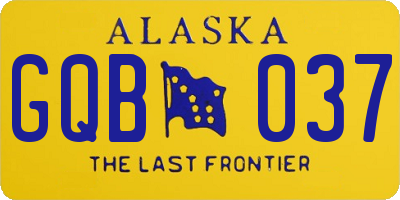 AK license plate GQB037