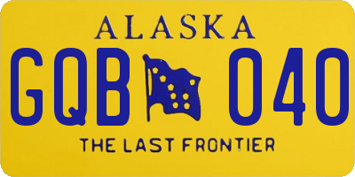AK license plate GQB040