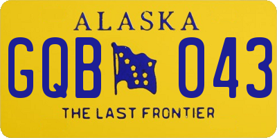 AK license plate GQB043