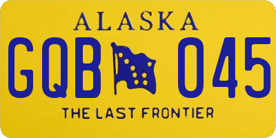 AK license plate GQB045