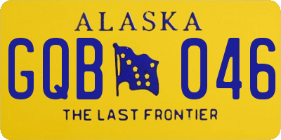 AK license plate GQB046