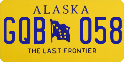 AK license plate GQB058