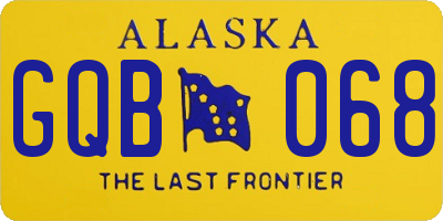 AK license plate GQB068
