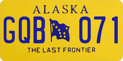 AK license plate GQB071