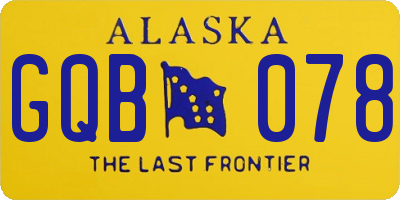 AK license plate GQB078
