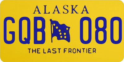 AK license plate GQB080