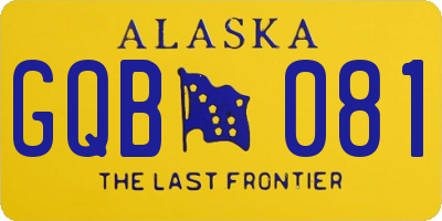 AK license plate GQB081