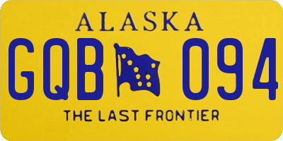 AK license plate GQB094