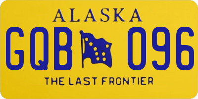 AK license plate GQB096