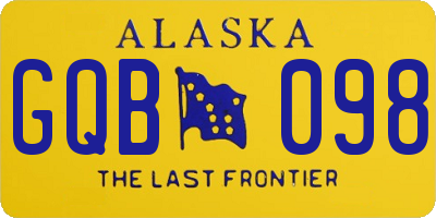 AK license plate GQB098