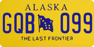 AK license plate GQB099