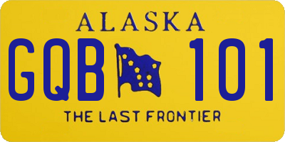 AK license plate GQB101