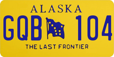 AK license plate GQB104