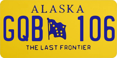 AK license plate GQB106