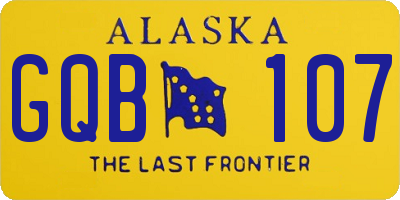 AK license plate GQB107