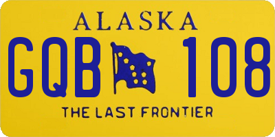 AK license plate GQB108