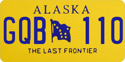 AK license plate GQB110