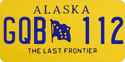 AK license plate GQB112