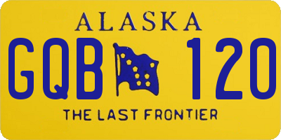 AK license plate GQB120