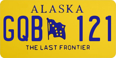 AK license plate GQB121