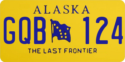 AK license plate GQB124