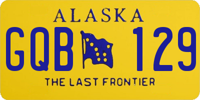 AK license plate GQB129