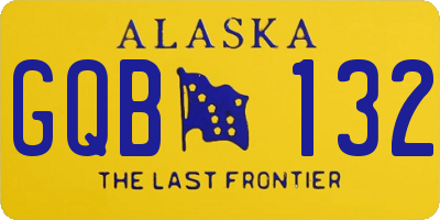 AK license plate GQB132