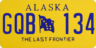 AK license plate GQB134