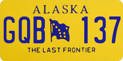 AK license plate GQB137