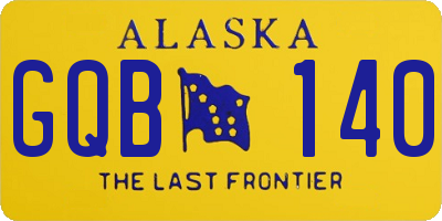 AK license plate GQB140