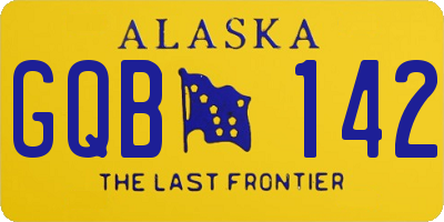 AK license plate GQB142