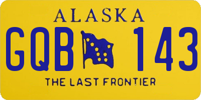 AK license plate GQB143