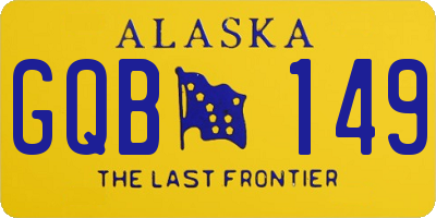 AK license plate GQB149