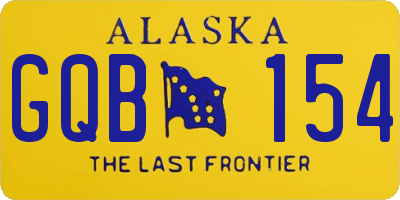 AK license plate GQB154