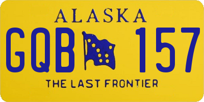 AK license plate GQB157