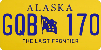 AK license plate GQB170