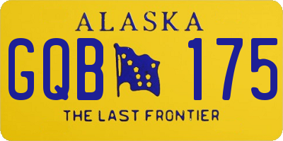 AK license plate GQB175