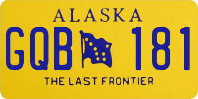 AK license plate GQB181