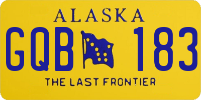 AK license plate GQB183