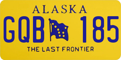 AK license plate GQB185