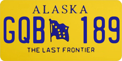 AK license plate GQB189