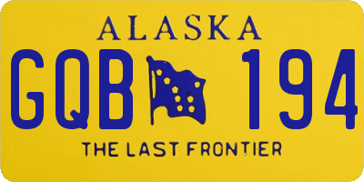 AK license plate GQB194