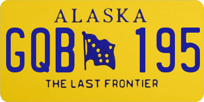 AK license plate GQB195